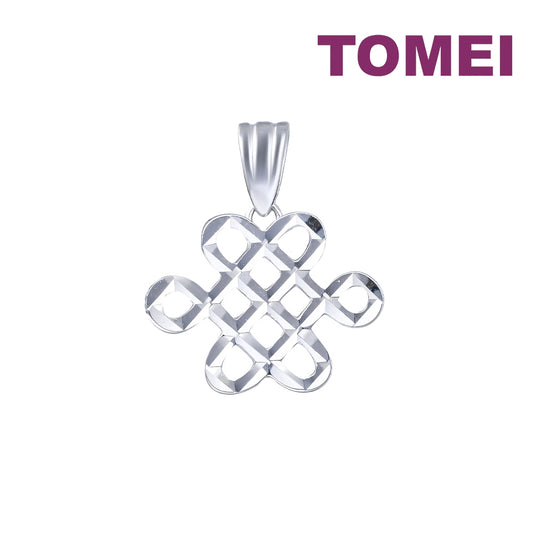 TOMEI Ruyi Knot Pendant, White Gold 585