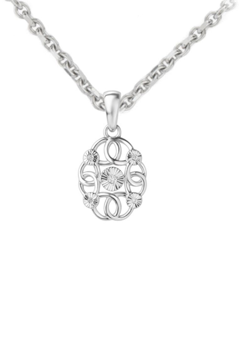 TOMEI Diamond Pendant Set I White Gold 585 (14K) (P6204)