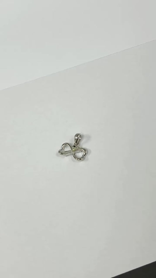 TOMEI Aileana Emerald Collection Ribband Pendant, White Gold 375