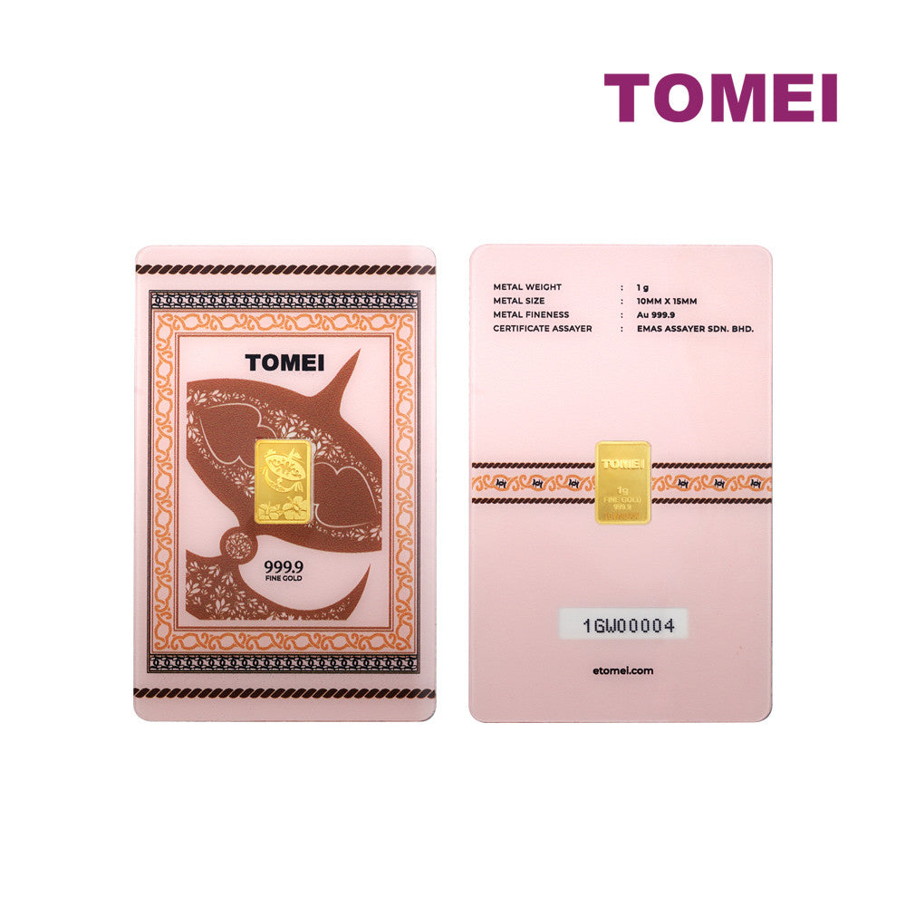 TOMEI [Online Exclusive] Koleksi Wau Gold Wafer | 1 Gram | Fine Gold 9999