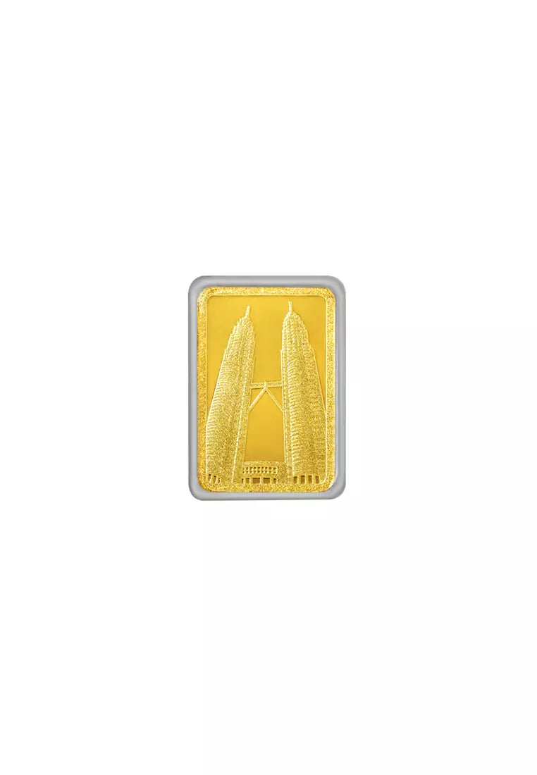[TOMEI Exclusive] KLCC Twin Towers Gold Bar | 1 Gram | Fine Gold 9999
