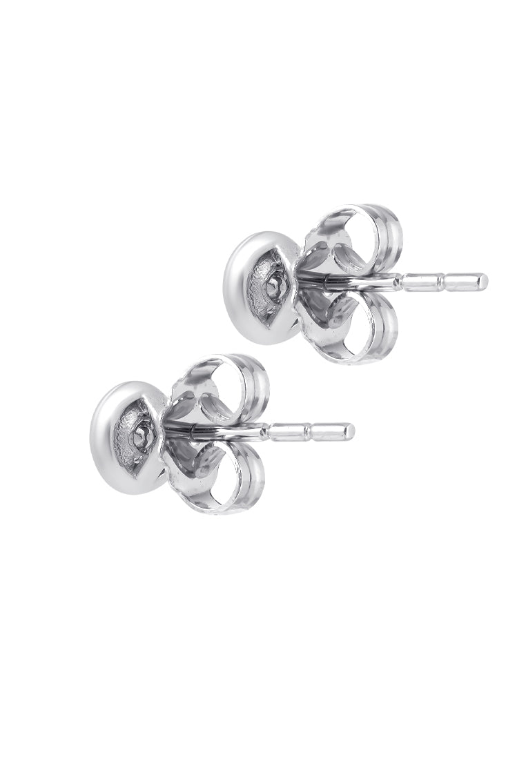 TOMEI Belly Button Earrings, White Gold 585