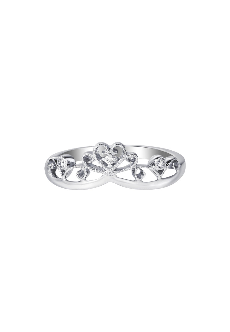 TOMEI Crown Of Grace Diamond Ring, White Gold 375