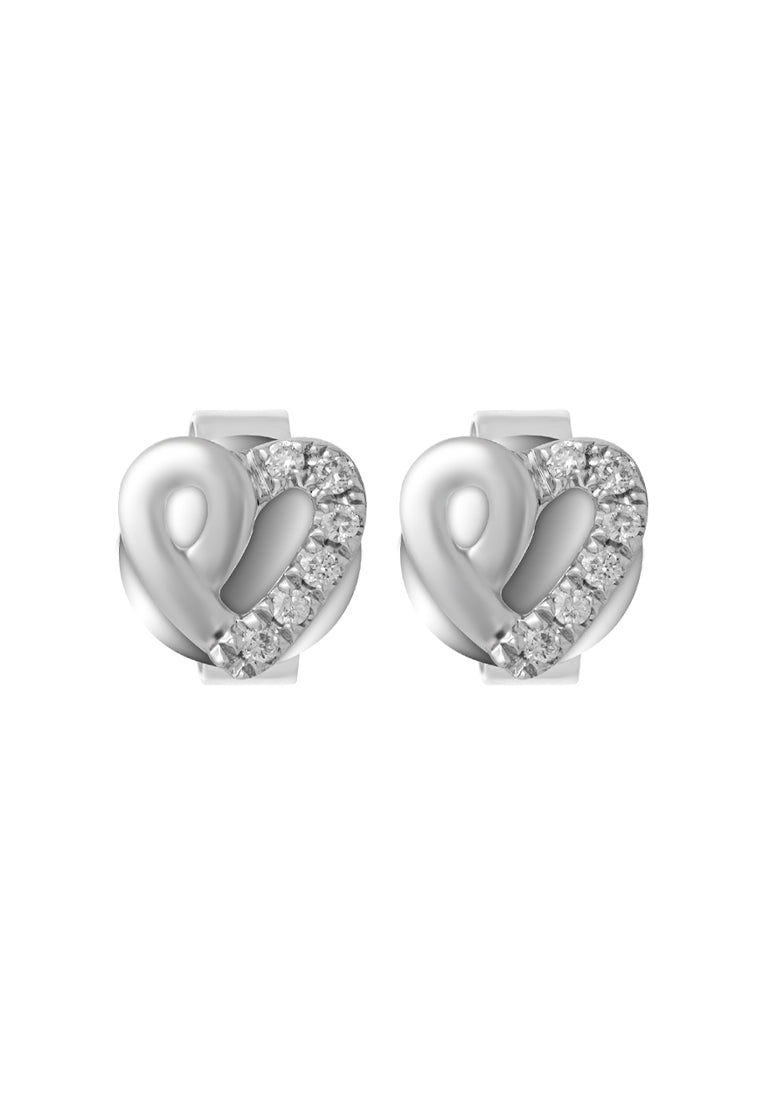 TOMEI The Touch Of Love Earrings, White Gold 585