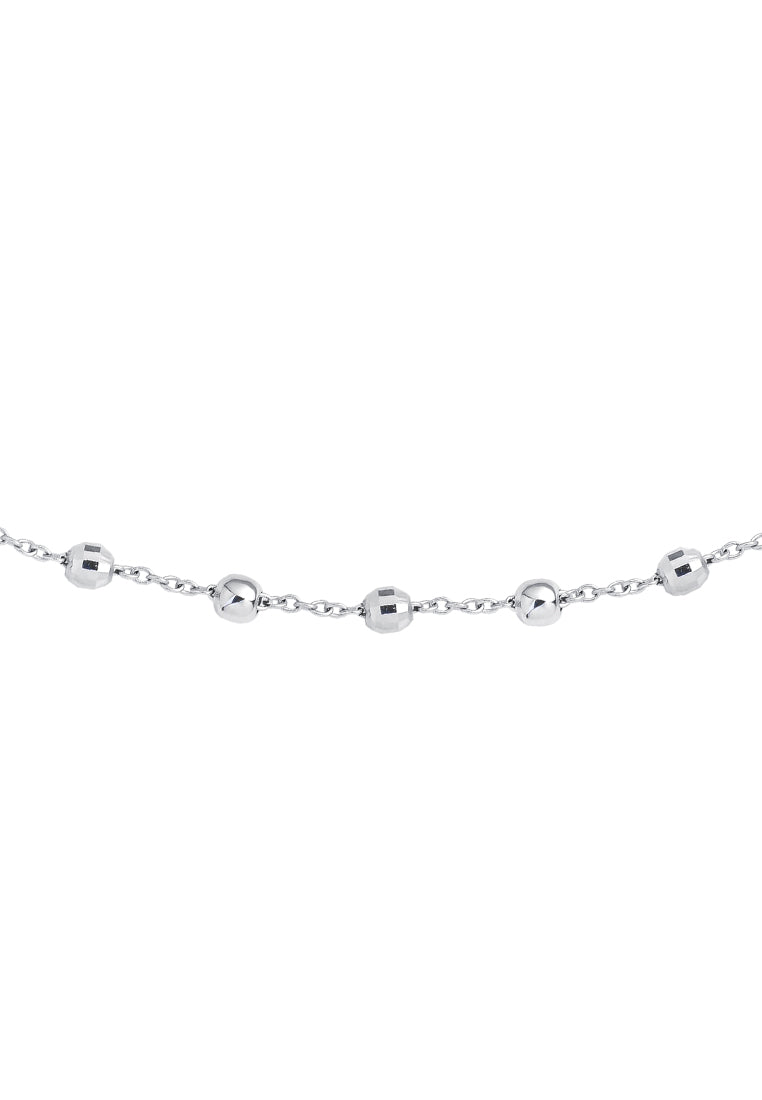 TOMEI Dolphin Anklet, White Gold 585