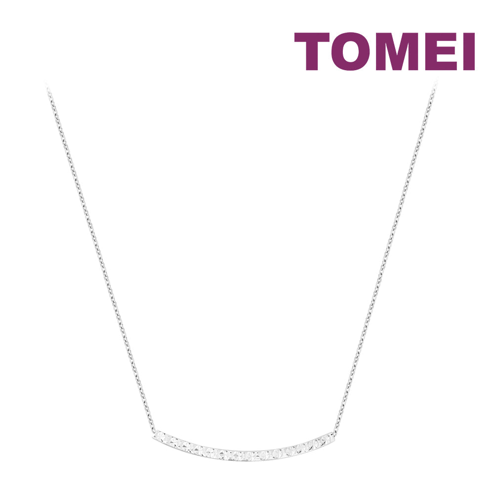 TOMEI Smiley Necklace, White Gold 750