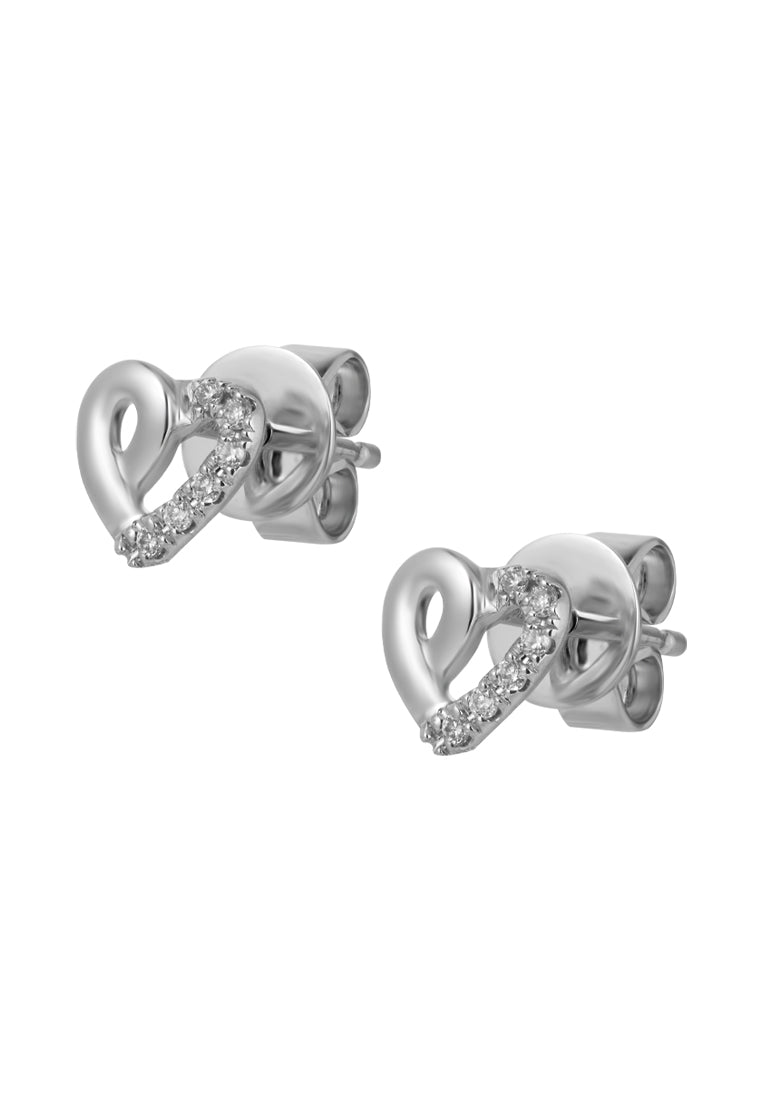 TOMEI The Touch Of Love Earrings, White Gold 585