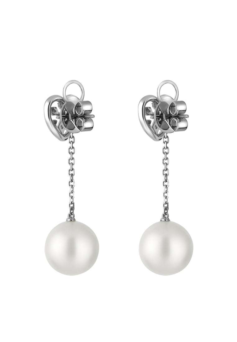 TOMEI Precious Pearl Earrings, White Gold 750 (E2159)