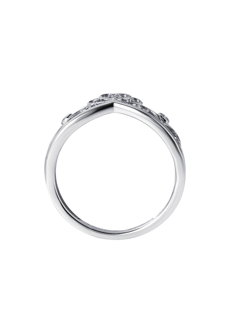TOMEI Crown Of Grace Diamond Ring, White Gold 375