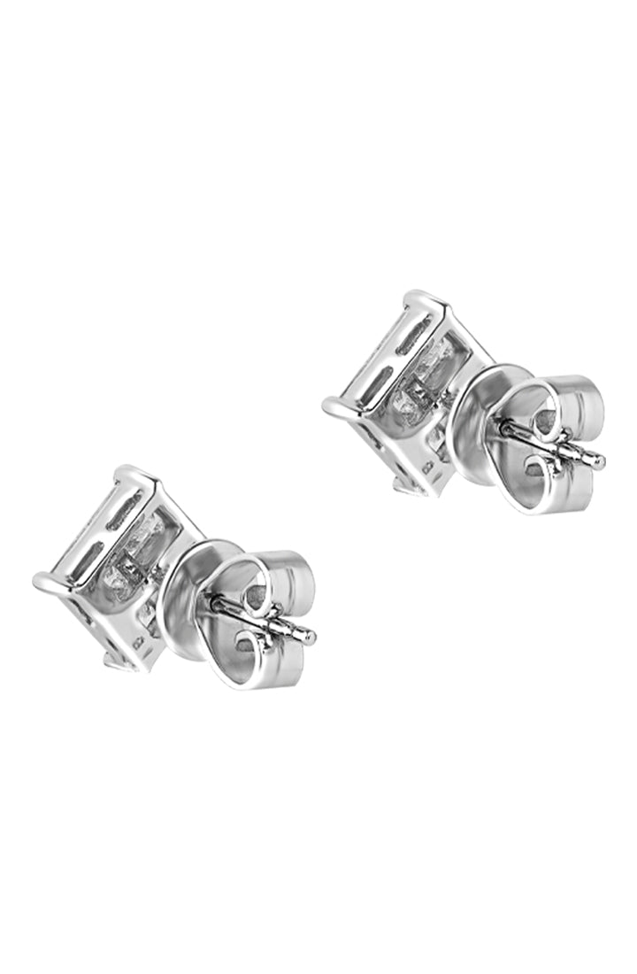 TOMEI Rhombus Diamond Earrings, White Gold 750 (DQ0003224)