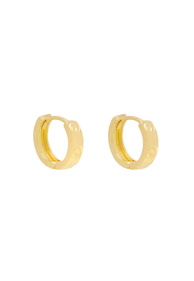 TOMEI Loop Earring, Rose/Yellow Gold 585