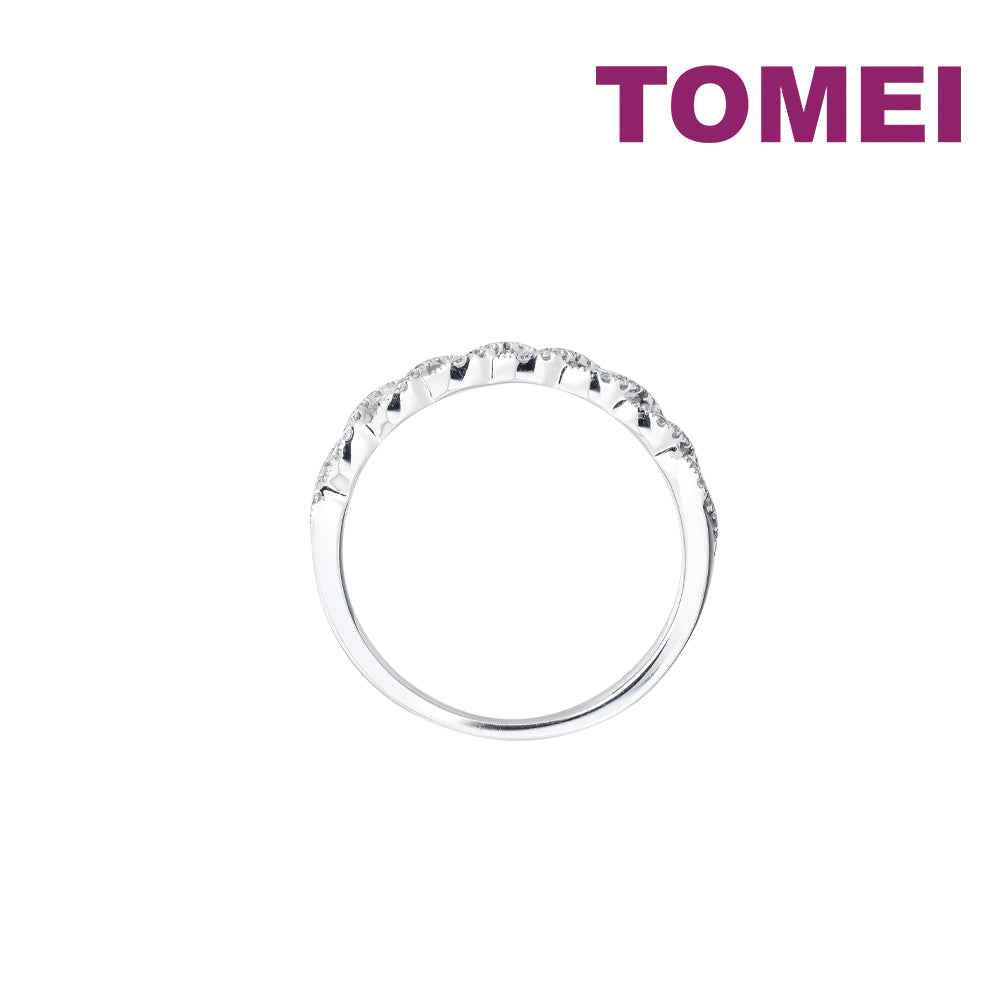 TOMEI Diamond Ring, White Gold 750