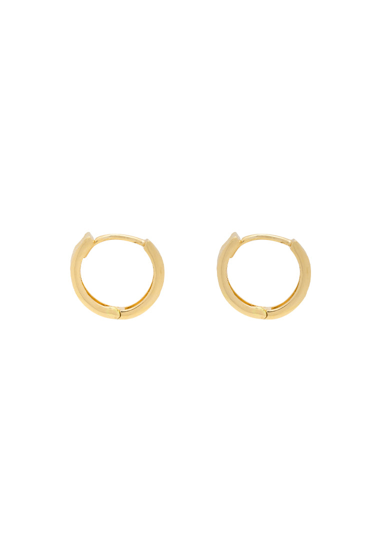 TOMEI Loop Earring, Rose/White/Yellow Gold 585