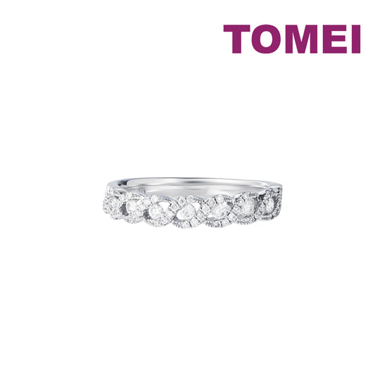 TOMEI Diamond Ring, White Gold 750