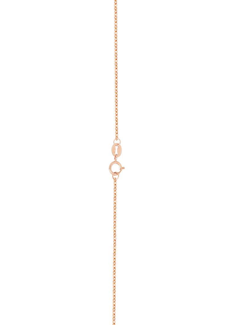 TOMEI Rouge Collection Cross Necklace, Rose Gold 750