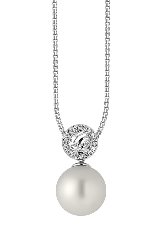 TOMEI Pearl Diamond Pendant, White Gold 750 (P6280)