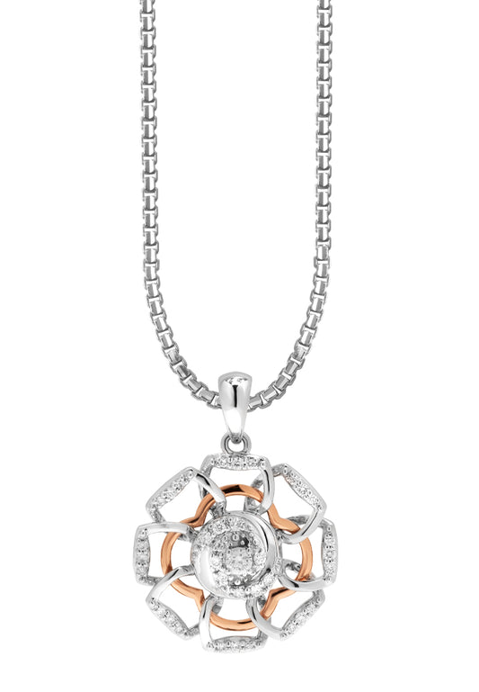 TOMEI Koleksi Gardenia Diamond Pendant, White Gold 750