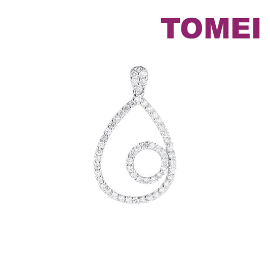 TOMEI Diamond Pendant, White Gold 750