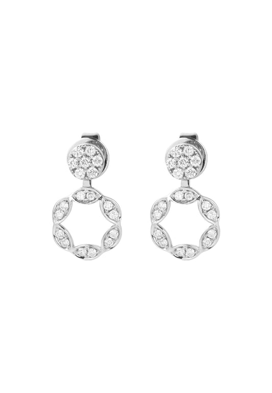 TOMEI Charlie Earrings, White Gold 750