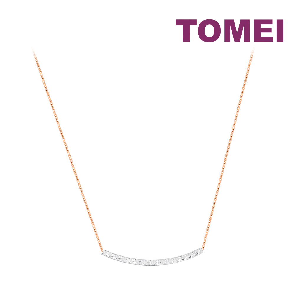 TOMEI Rouge Collection Smiley Necklace, Rose Gold 750