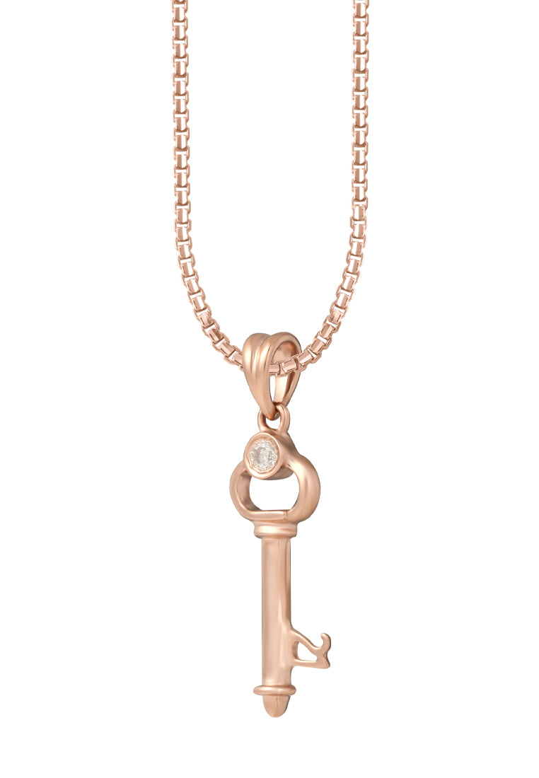 TOMEI [Online Exclusive] Awesome 21st Birthday Key Pendant, Rose Gold 375