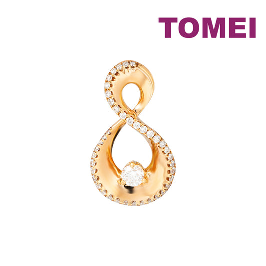 TOMEI Diamond Pendant, Rose Gold 750