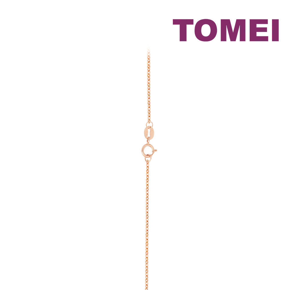 TOMEI Rouge Collection Smiley Necklace, Rose Gold 750