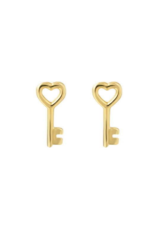 TOMEI Key Earrings, Yellow Gold 585