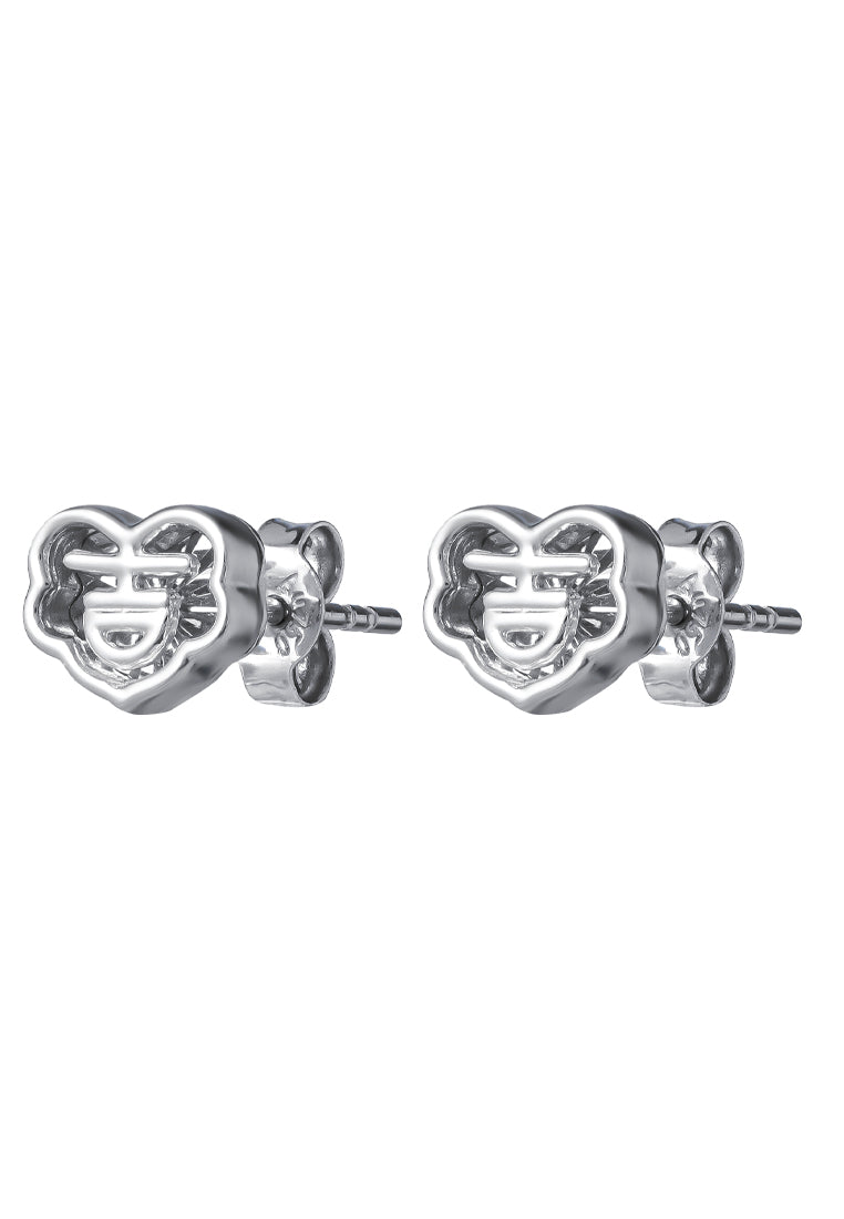 TOMEI Auspicious Cloud Earrings, White Gold 750