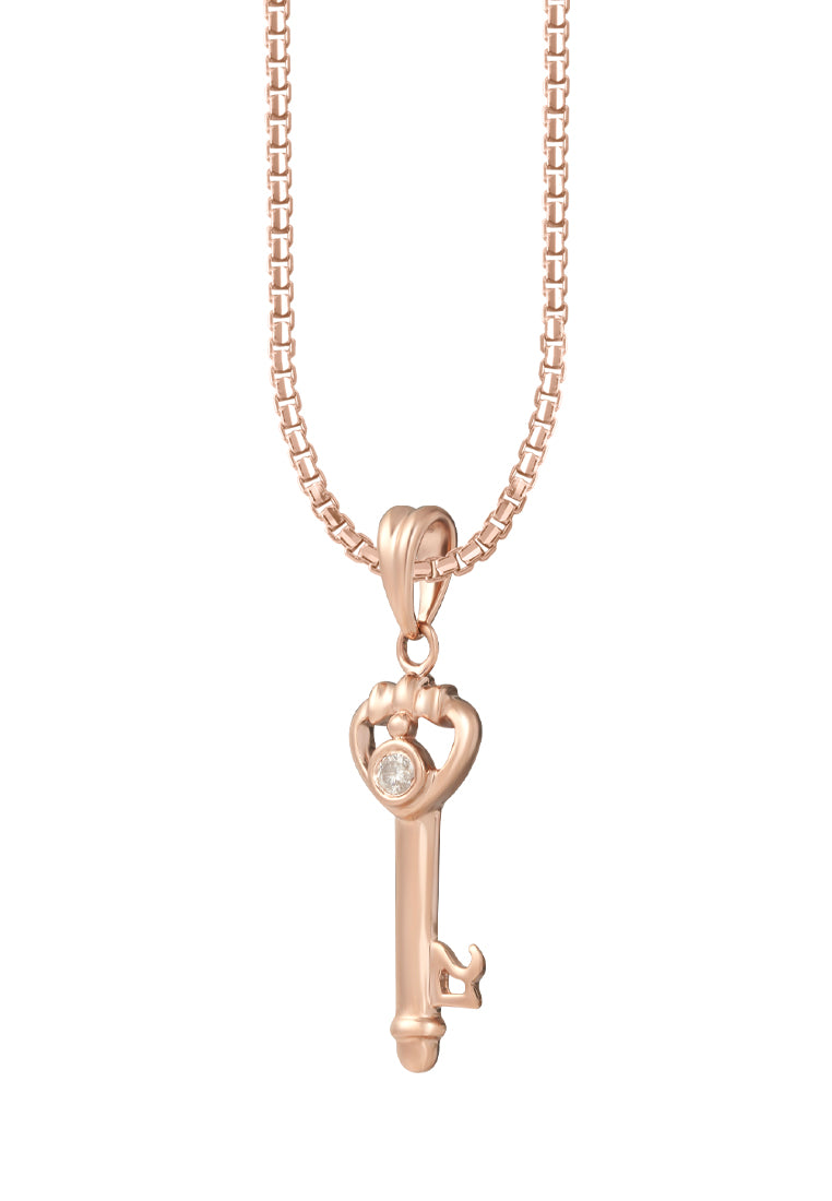 TOMEI [Online Exclusive] Awesome 21st Gift Key Pendant, Rose Gold 375