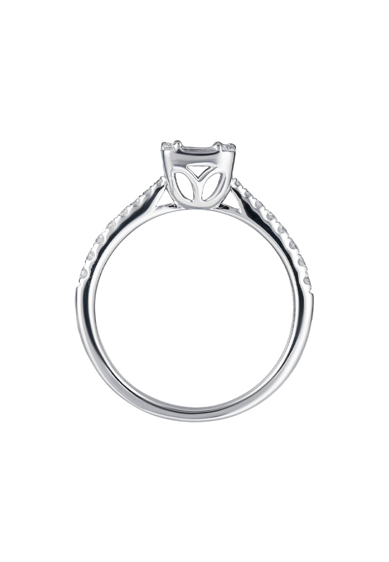 TOMEI Diamond Ring, White Gold 750