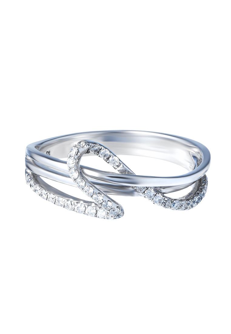 TOMEI Diamond Ring, White Gold 375