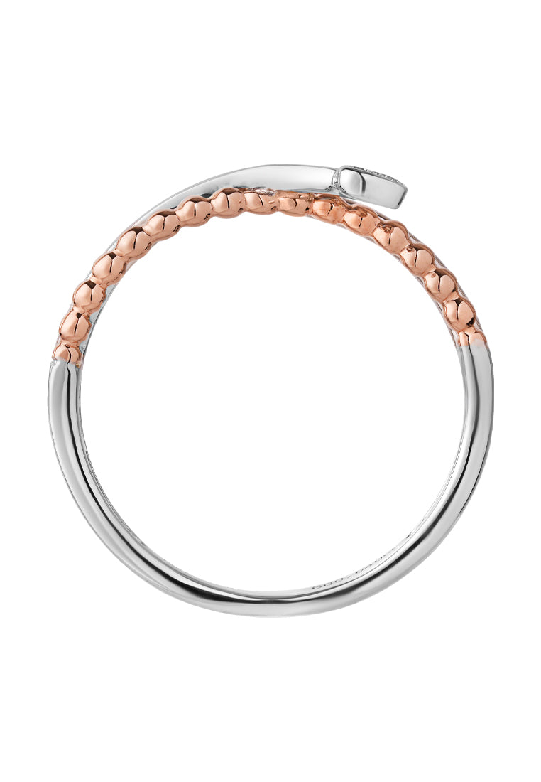 TOMEI Beyond Brilliance Diamond Ring, White+Rose Gold 585 (R4950WR)