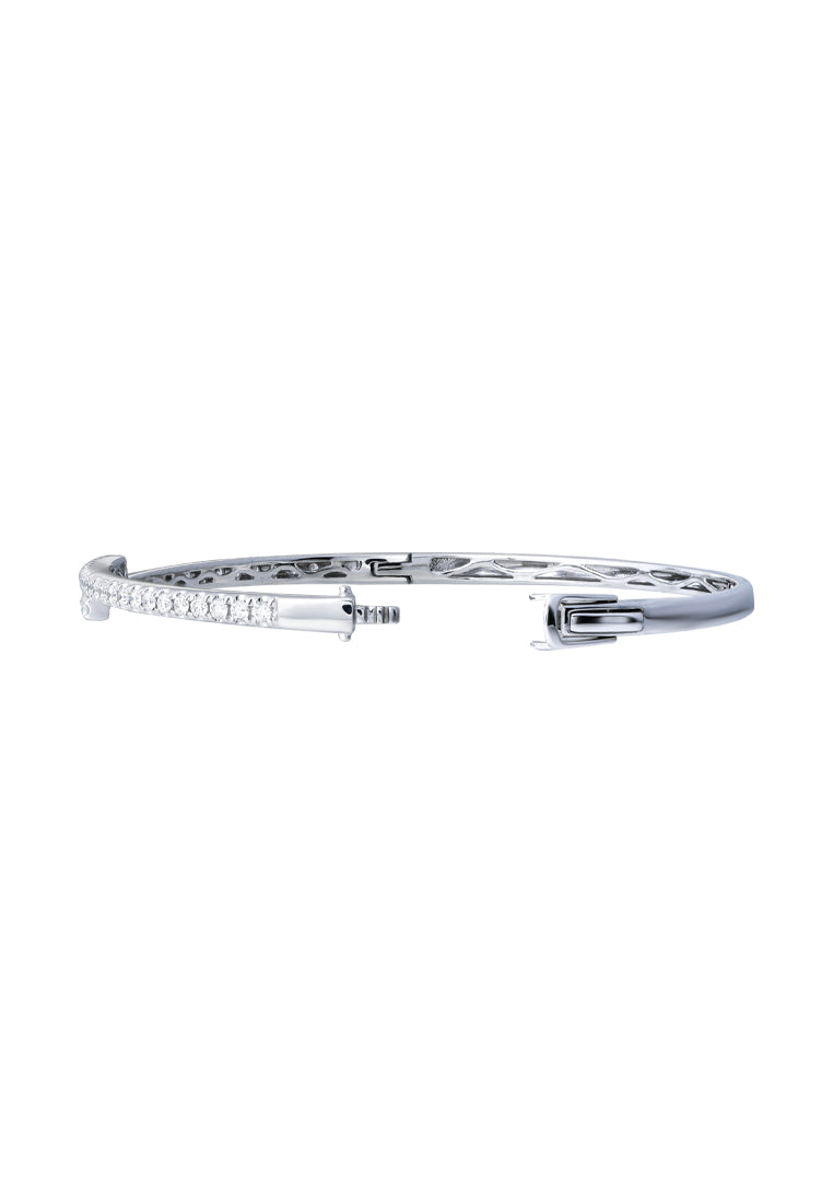 TOMEI 【紧紧相依】Connected Bangle, White Gold 750