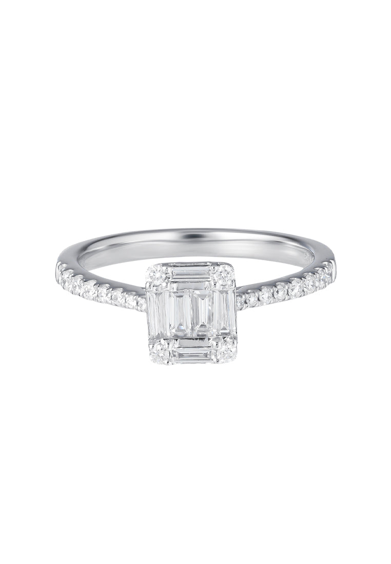 TOMEI Diamond Ring, White Gold 750