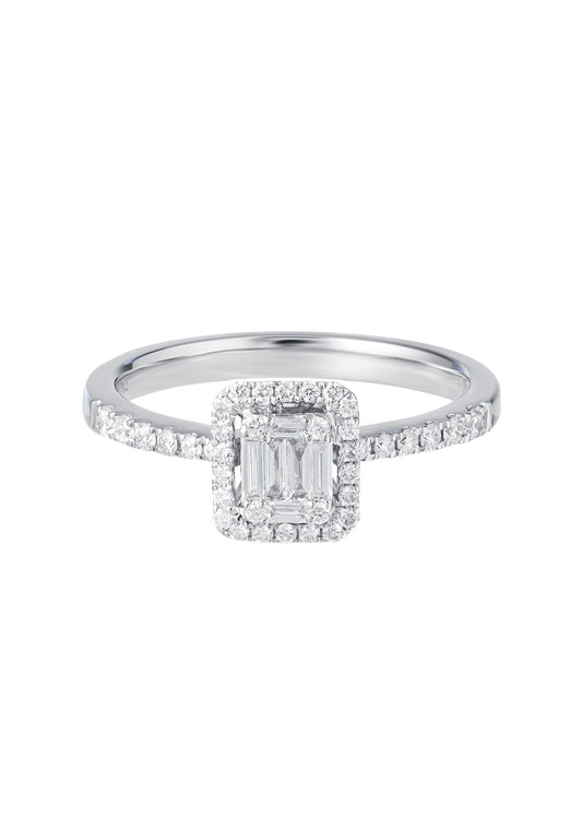 TOMEI Diamond Ring, White Gold 750