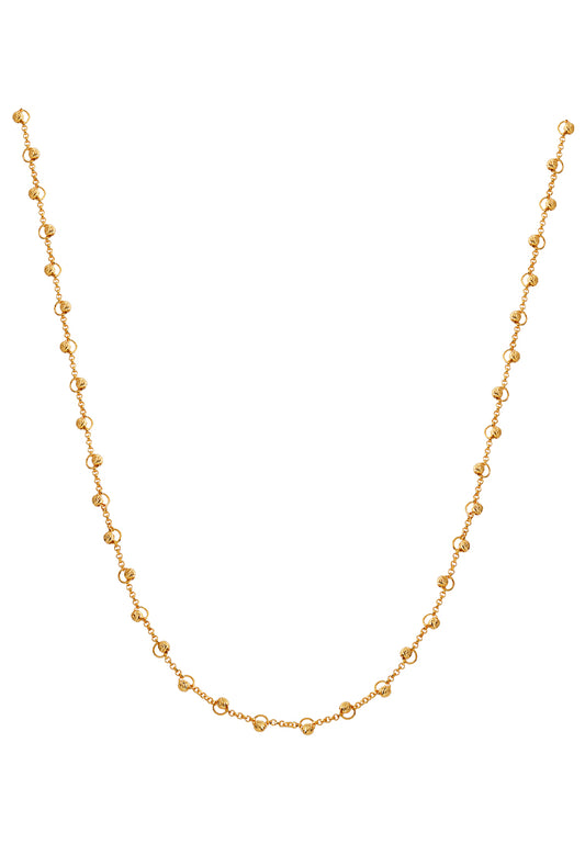 TOMEI Beads Long Necklace, Yellow Gold 916