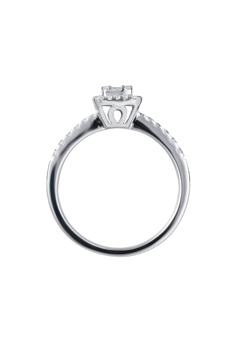 TOMEI Diamond Ring, White Gold 750