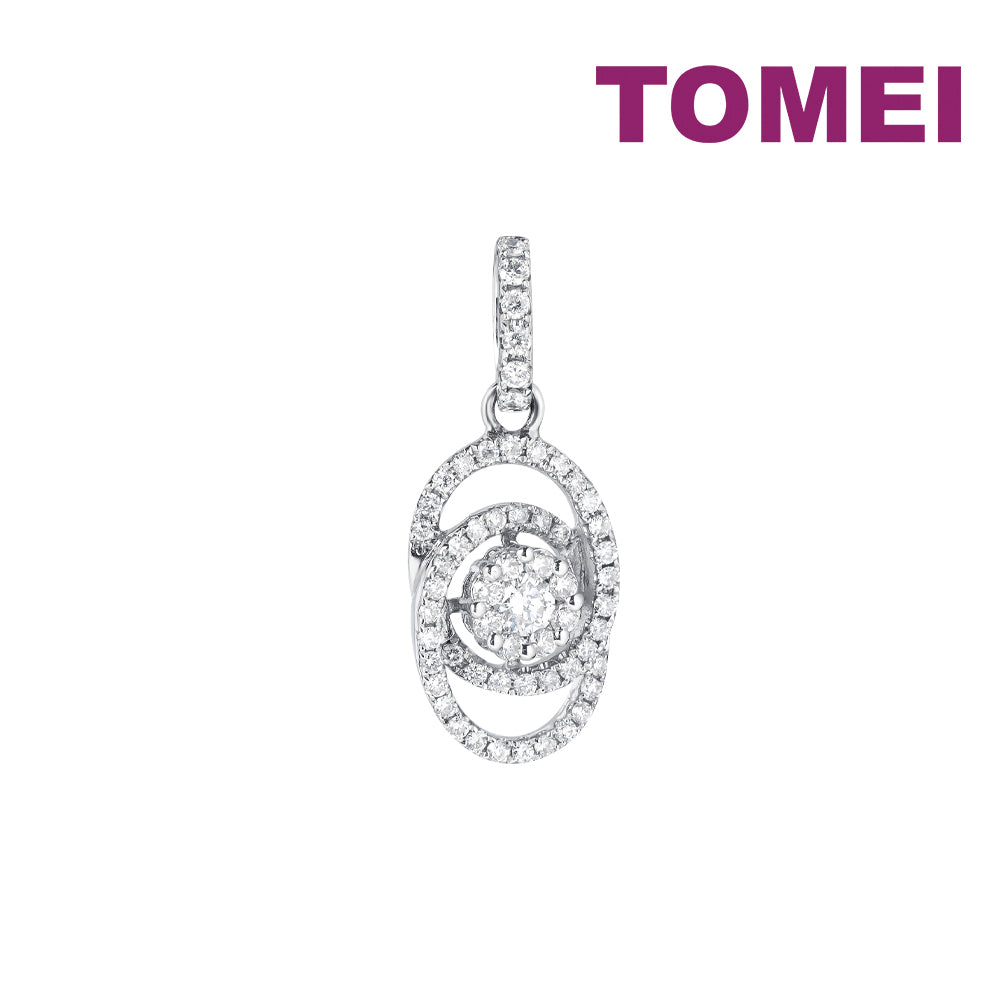 TOMEI Diamond Pendant, White Gold 750