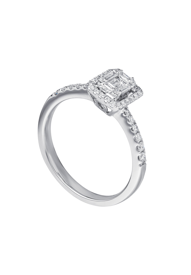 TOMEI Diamond Ring, White Gold 750