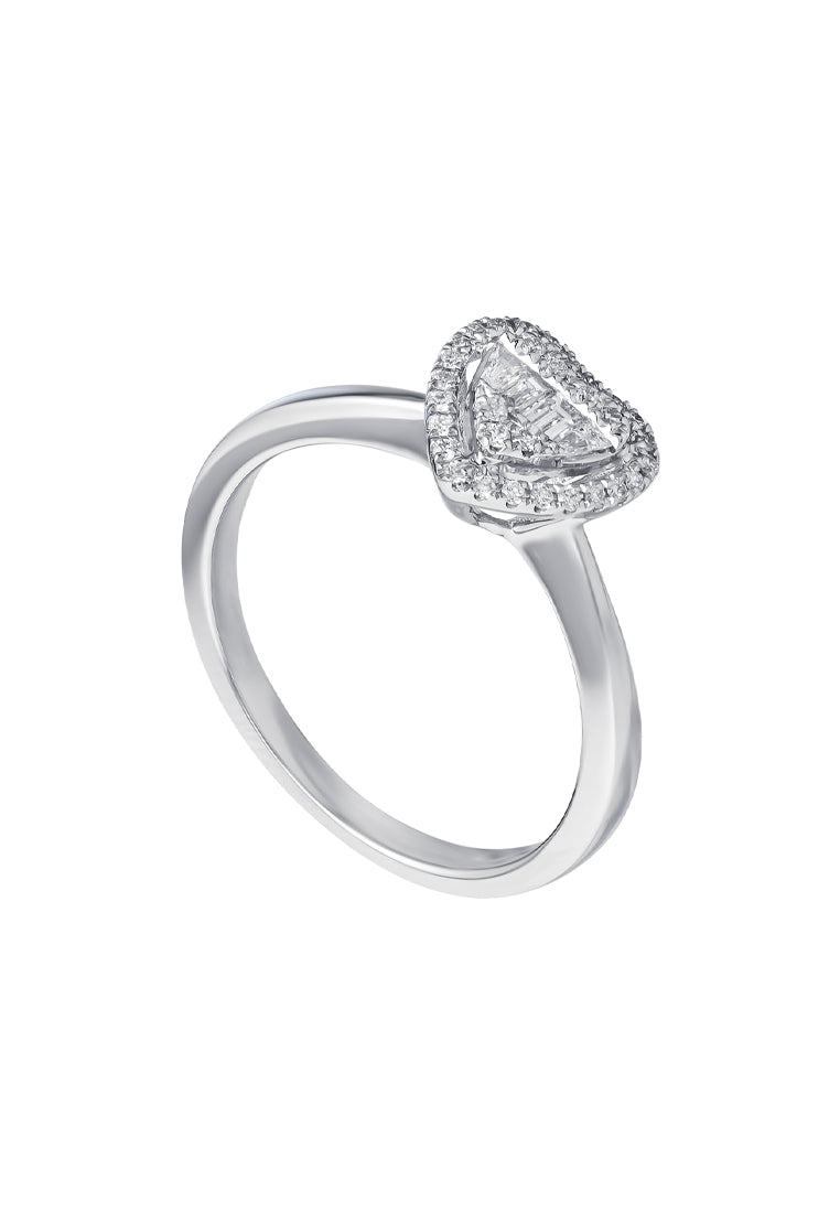 TOMEI Shine For Love Diamond Ring, White Gold 750