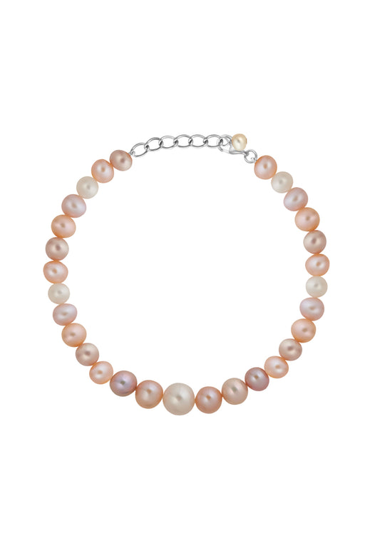 TOMEI Pearlfect Love Single Strand Bracelet I Natural Mixed Pink