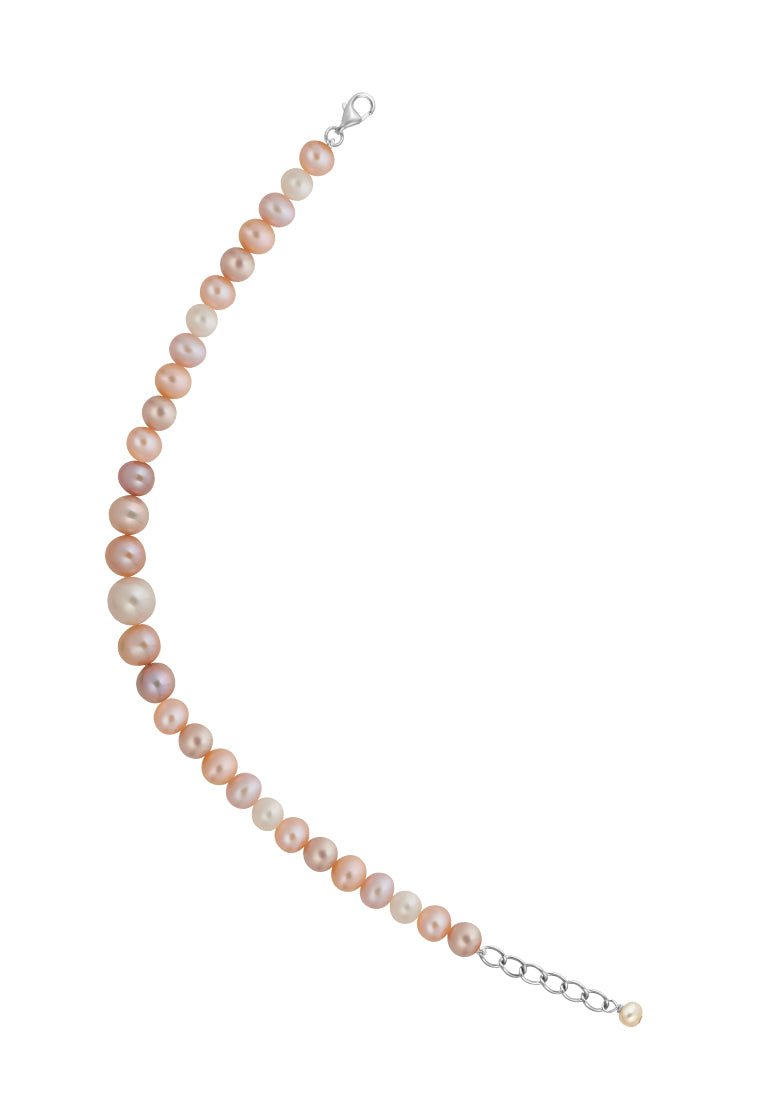 TOMEI Pearlfect Love Single Strand Bracelet I Natural Mixed Pink