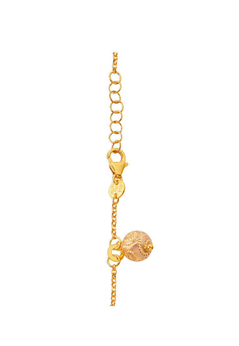 TOMEI Lusso Italia Ball Charm Bracelet, Yellow Gold 916