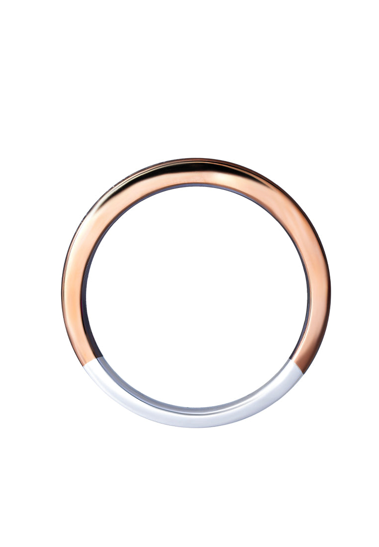 TOMEI【真爱多美。承诺】 Evermore Couple Ring, White+Rose Gold 750