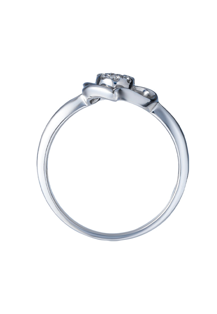 TOMEI Diamond Ring, White Gold 375