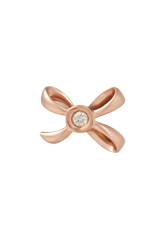 TOMEI [Online Exclusive] Minimalist Ribband Pendant, Rose Gold 375