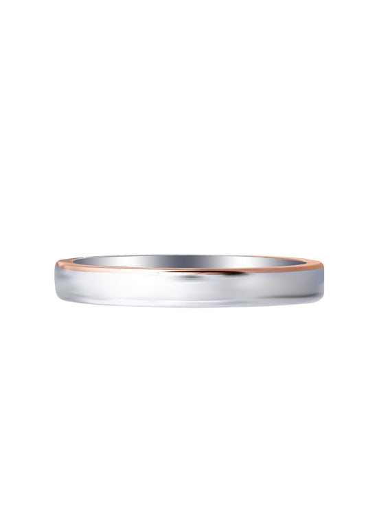 TOMEI【真爱多美。承诺】Evermore Couple Ring, White+Rose Gold 750