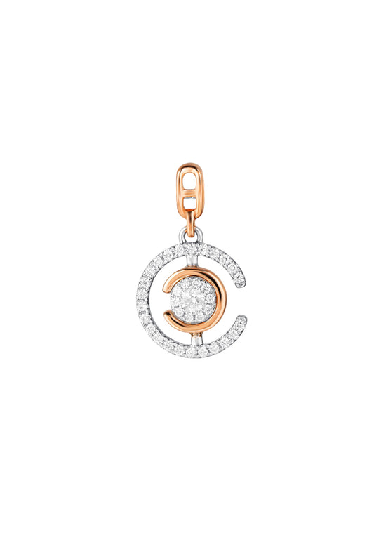 TOMEI Sparkle Serenity Collection DIamond Pendant, White+Rose Gold 750