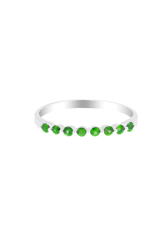 TOMEI Emerald Eternity Ring, White Gold 750